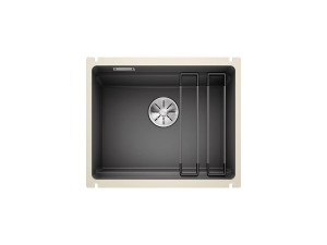 Zlewozmywak BLANCO ETAGON 500-U Ceramika PuraPlus bazaltowy, InFino, szyny 525154