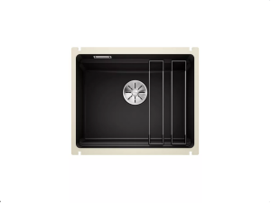 Zlewozmywak BLANCO ETAGON 500-U Ceramika PuraPlus czarny, InFino, szyny 525155