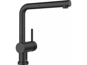 Bateria z wyciąganą wylewką BLANCO LINUS-S-F czarny mat okienna 527523